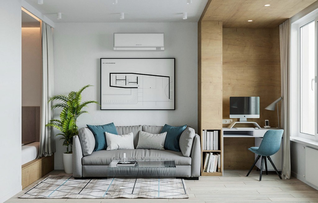 decorare aparament mic - studio