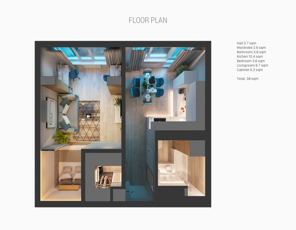 decorare aparament mic - studio