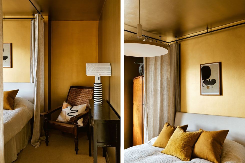 Idei de culori pentru dormitor auriu