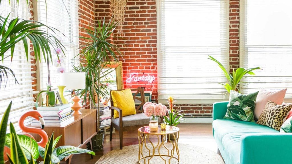 Exemplu de living tropical