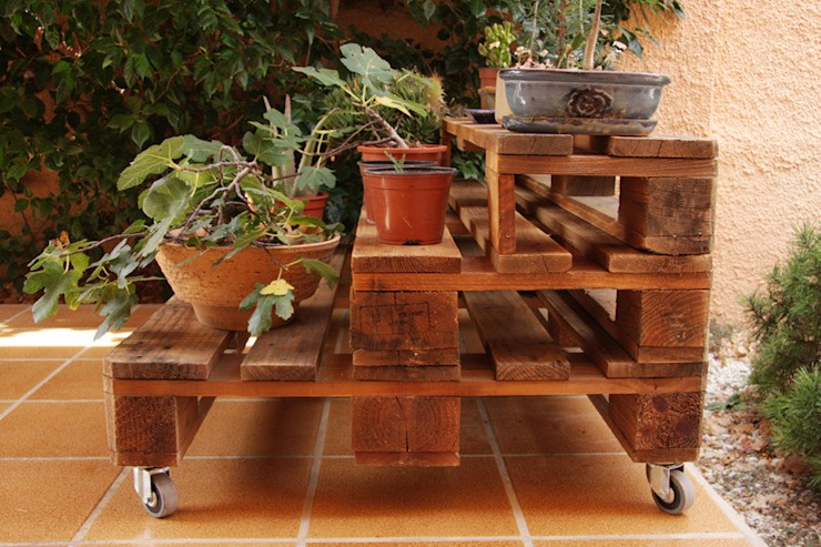 Jardiniera cu paleti MARBORE.  120x80cm, 3 inaltimi Mobilier ECOdECO Gradini in stil rustic Mobilier